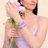 Violet | Silver | Mermaid Glass Statement Bracelet